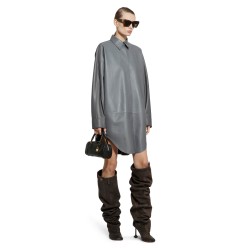 overshirt leather dress