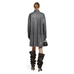 overshirt leather dress