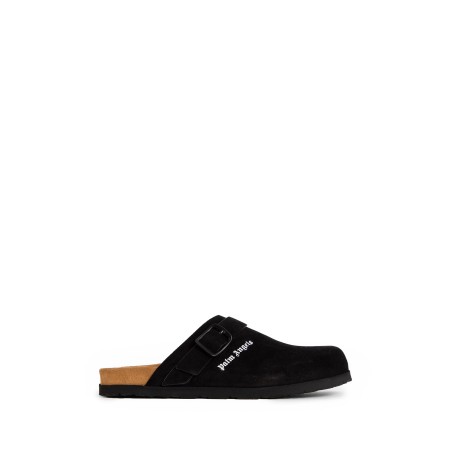 logo calf leather mules