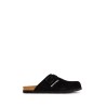 logo calf leather mules