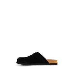 logo calf leather mules