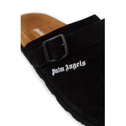 logo calf leather mules