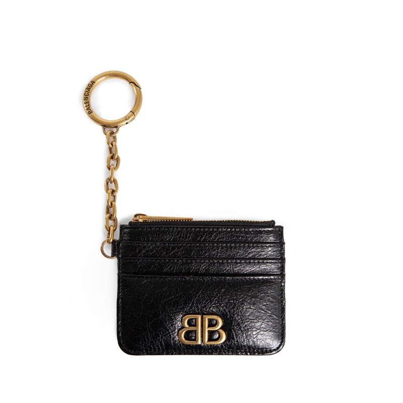 monaco card holder with keychain