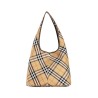 canvas check hobo bag