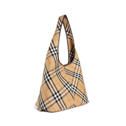 canvas check hobo bag