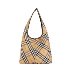 canvas check hobo bag