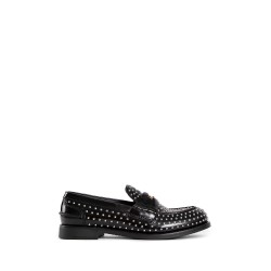 studded leather penny loafers