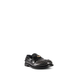 studded leather penny loafers