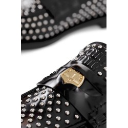 studded leather penny loafers