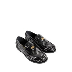 studded leather penny loafers