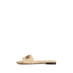 signature raffia slides