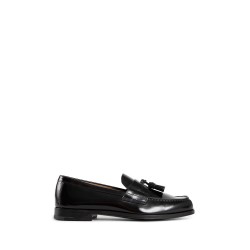 brushed leather loafers