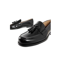 brushed leather loafers