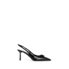 saffiano patent leather slingback pumps