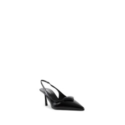 saffiano patent leather slingback pumps