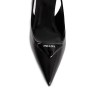 saffiano patent leather slingback pumps