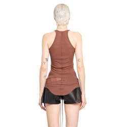 basic rib tank in viscose silk rib jersey