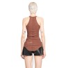 basic rib tank in viscose silk rib jersey