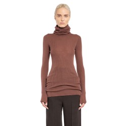 porterville turtleneck in lightweight ribbed-knit