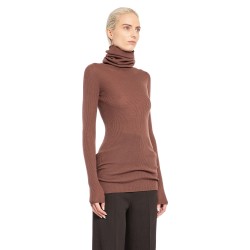 porterville turtleneck in lightweight ribbed-knit