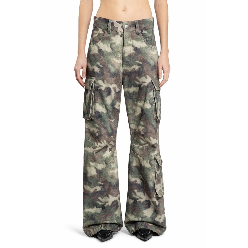 camo cotton cargo trousers