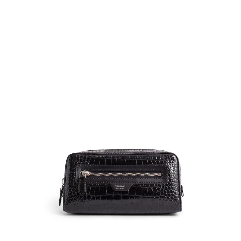 crocodile print toiletry case