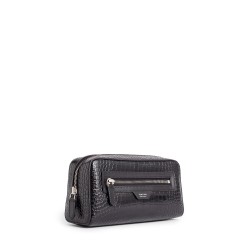 crocodile print toiletry case