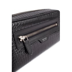 crocodile print toiletry case