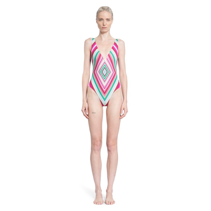 geometric print swimsuit