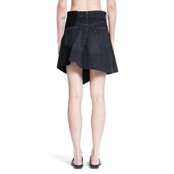 denim x wool melton skirt