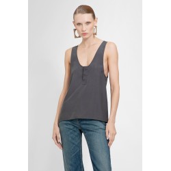 quarter-button tank top