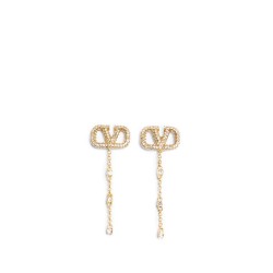 crystal vlogo earrings