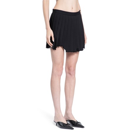 destroyed pleated mini skirt