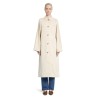 tumbled cotton silk trench coat