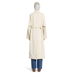 tumbled cotton silk trench coat