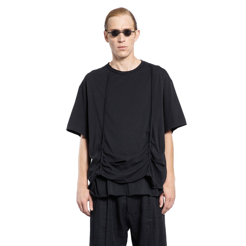 distressed cut-and-sewn oversized t-shirt