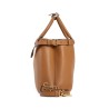 buckle medium top handle bag with double belt