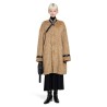 mohair coat with detachable leather neck strap