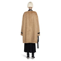 mohair coat with detachable leather neck strap