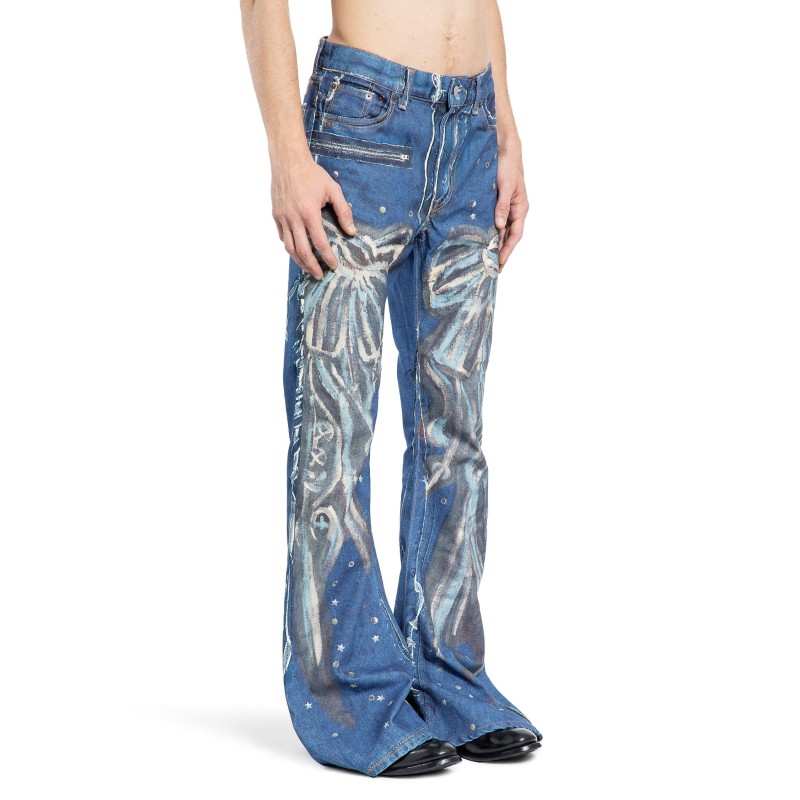 tromp l'oeil airbrush bow jeans