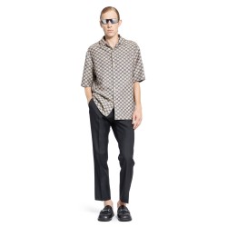 gg linen blend canvas shirt