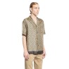 gg horsebit print silk shirt