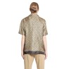 gg horsebit print silk shirt