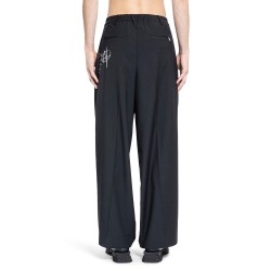 printed wide leg trousers