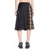 spliced pleated check skirt