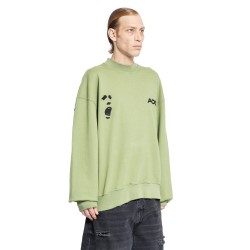 mock neck logo sweatshirt