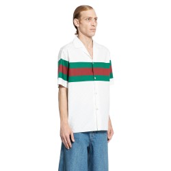 'gucci 1921' web print shirt