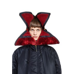 petal mouth hood bomber jacket