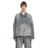 cut off denim coverall jacket