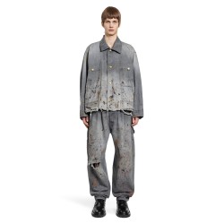 cut off denim coverall jacket